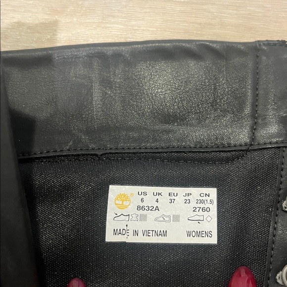 Timberland 8632A Black leather Women's Tall 14 inch Boots Side Zip size 6 NEW - Picture 5 of 11